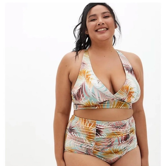 Torrid Leaf Shine Bikini Swim Set - Picture 3 of 5